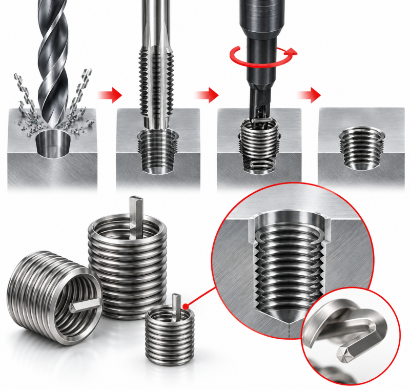 Helical Thread Inserts – Installation, Applications & Drill Size Guide